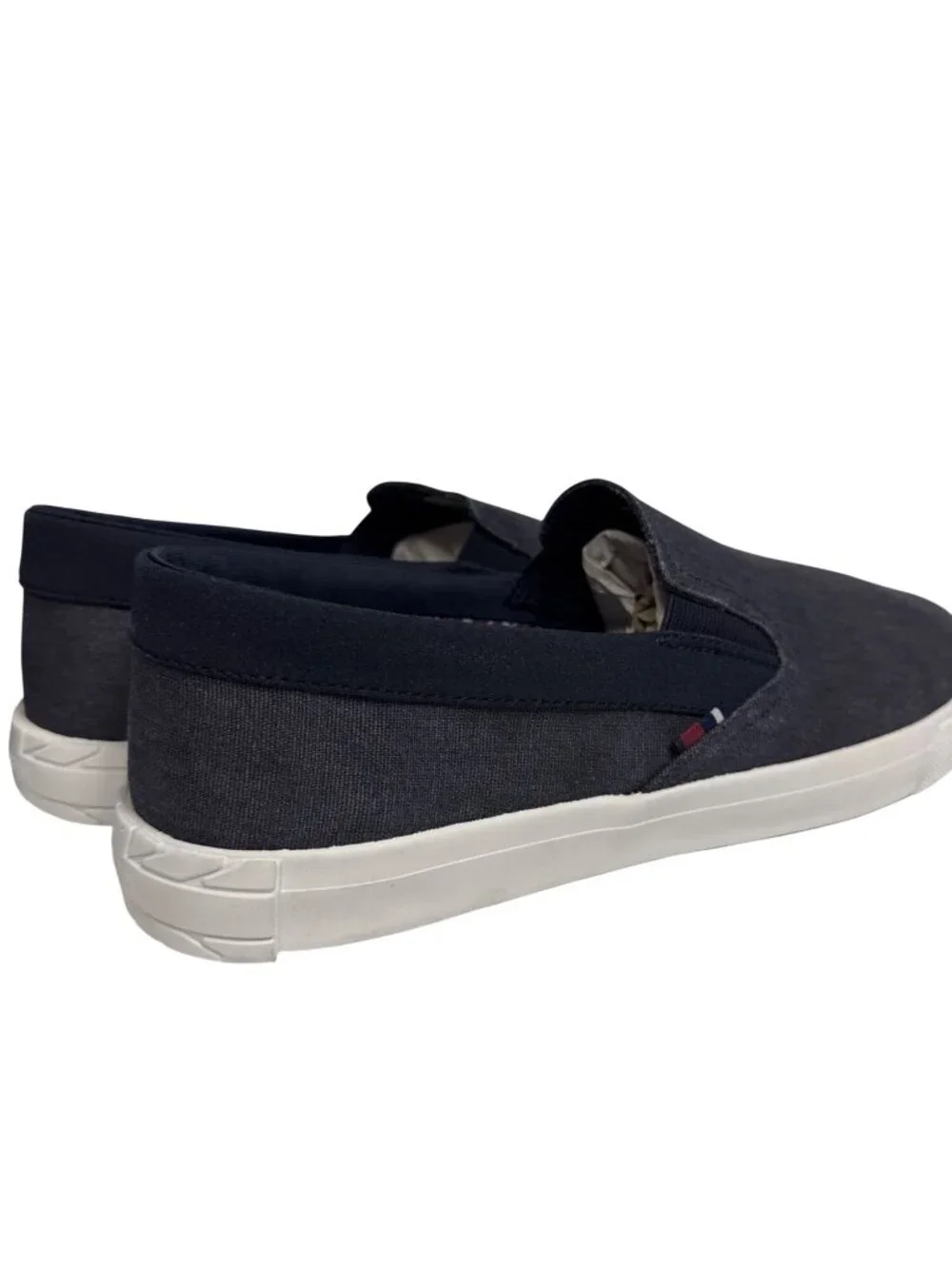 NIB Ben Sherman Percy Slip On Shoes Mens 12 Navy Canvas Casual Sneakers New